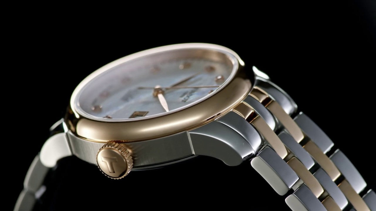 Tissot T Classic Le Locle Automatic Silver Dial Two Tone Steel Strap Watch For Women - T006.207.22.038.00