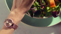 Emporio Armani Kappa Quartz Rose Gold Dial Pink Leather Strap Watch For Women - AR11010