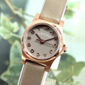 Marc Jacobs Henry Dinky Grey Dial Grey Leather Strap Watch for Women - MBM1239