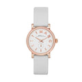 Marc Jacobs Baker White Dial White Leather Strap Watch for Women - MBM1284
