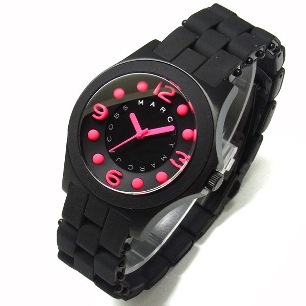 Marc Jacobs Pelly Black Dial Black Silicone Strap Watch for Women - MBM2517