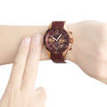 Marc Jacobs Rock Chronograph Red Dial Red Silicone Strap Watch for Women - MBM2596