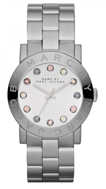 Marc Jacobs Amy Dexter Silver Dial Silver Steel Strap Watch for Women - MBM3214