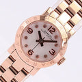Marc Jacobs Amy White Dial Rose Gold Steel Strap Watch for Women - MBM3227
