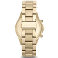Marc Jacobs Rock Chronograph Black Dial Gold Steel Strap Watch for Women - MBM3253