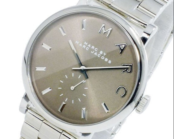 Marc Jacobs Baker Brown Dial Silver Steel Strap Watch For Women - MBM3329