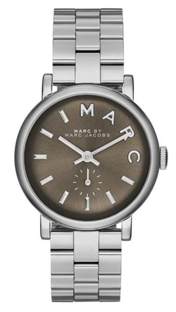 Marc Jacobs Baker Brown Dial Silver Steel Strap Watch For Women - MBM3329