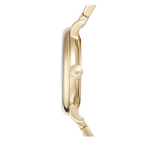 Marc Jacobs Baker Brown Dial Gold Steel Strap Watch for Women - MBM8631