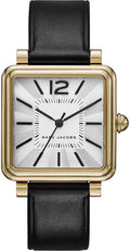 Marc Jacobs Vic Silver Dial Black Leather Strap Watch for Women - MJ1437