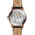 Fossil Townsman Automatic Skeleton Black Dial Black Leather Strap Watch for Men - ME3084