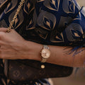 Daniel Wellington Petite Rose Gold Dial Rose Gold Mesh Strap Watch For Women - DW00100472
