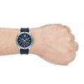 Michael Kors Brecken Chronograph Blue Dial Blue Rubber Strap Watch For Men - MK8923