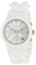 Michael Kors Ceramic White Dial White Steel Strap Watch for Women - MK5387