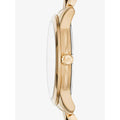 Michael Kors Runway Mercer Mother of Pearl White Dial Two Tone Steel Strap Watch For Women - MK6674