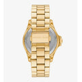 Michael Kors Bradshaw Chronograph Blue Dial Gold Steel Strap Watch For Women - MK5923