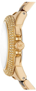 Michael Kors Camille Chronograph Brown Dial Two Tone Steel Strap Watch For Women - MK7269