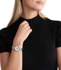 Michael Kors Camille Chronograph White Dial Silver Steel Strap Watch For Women - MK7198