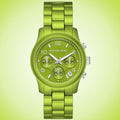 Michael Kors Runway Limited Edition Green Dial Green Steel Strap Watch for Women - MK7480LE