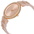 Michael Kors Darci Rose Gold Dial Two Tone Steel Strap Watch for Women - MK4327