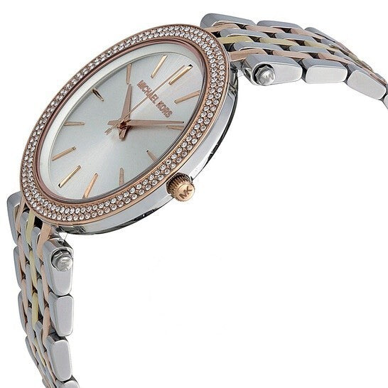 Michael Kors Darci Silver Dial Two Tone Stainless Steel Strap Watch for Women - MK3203