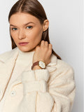 Michael Kors Pyper Quartz Silver Dial Brown Leather Watch For Women - MK2740