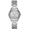 Michael Kors Mini Slim Runway Silver Dial Silver Steel Strap Watch for Women - MK3548