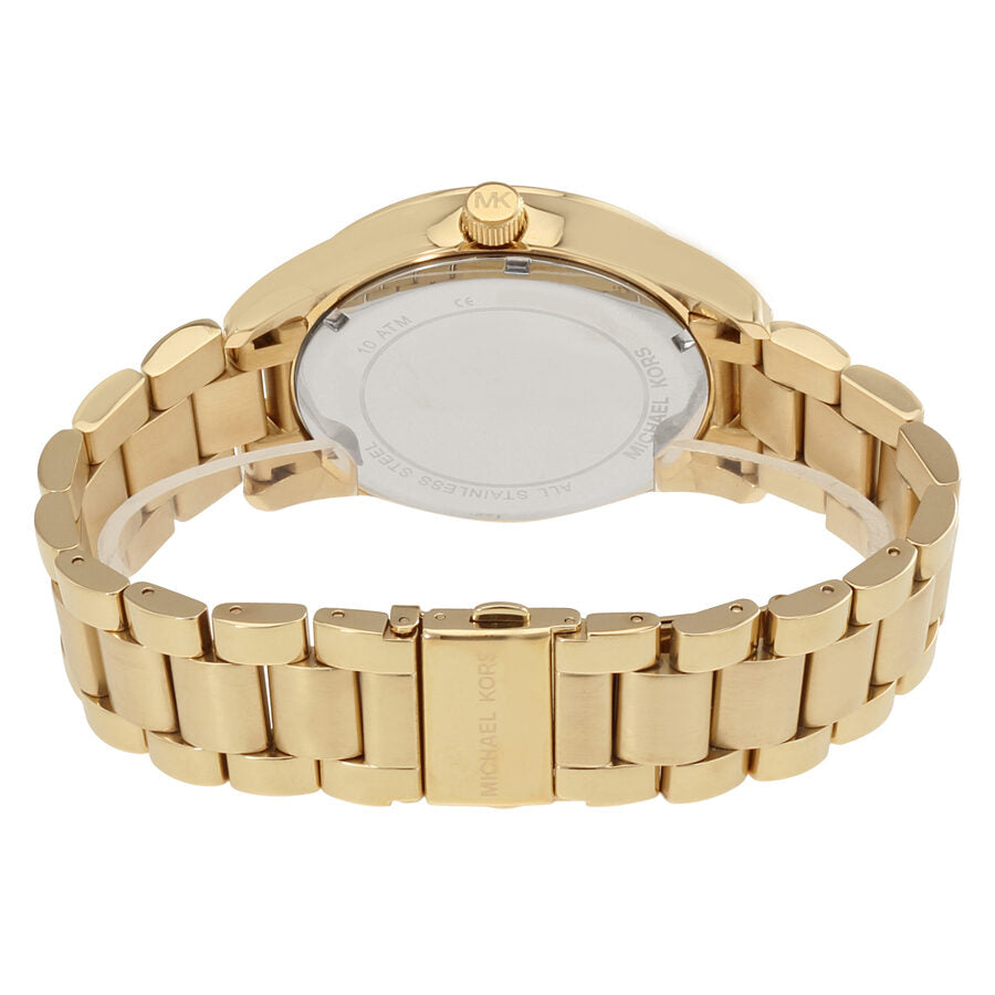 Michael Kors Bradshaw Stop Hunger Black Gold Dial Gold Steel Strap Watch for Women - MK6272
