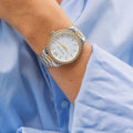 Michael Kors Layton Quartz Silver Dial Two Tone Steel Strap Watch For Women - MK6899