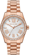 Michael Kors Lexington White Dial Rose Gold Steel Strap Watch for Women - MK1088