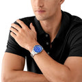 Michael Kors Maritime Three-Hand Blue Dial Silver Steel Strap Watch for Men - MK9160