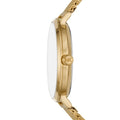 Michael Kors Auden Three Hand White Dial Gold Mesh Strap Watch for Women - MK7150