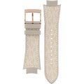 Michael Kors Sidney Chronograph White Dial Beige Leather Strap Watch For Women - MK6949