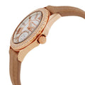 Michael Kors Mini Everest Crystals White Dial Brown Leather Strap Watch for Women - MK4719
