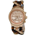 Michael Kors Runway Rose Gold Dial Two Tone Steel Strap Watch for Women - MK4269