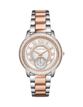 Michael Kors Madelyn Silver Dial Two Tone Steel Strap Watch for Women - MK6288