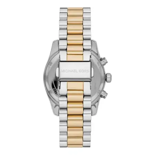 Michael Kors Lexington Chronograph Blue Dial Two Tone Steel Strap Watch For Women - MK7218