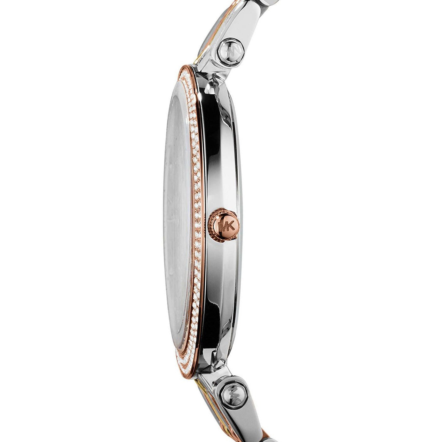 Michael Kors Darci Silver Dial Two Tone Stainless Steel Strap Watch for Women - MK3203
