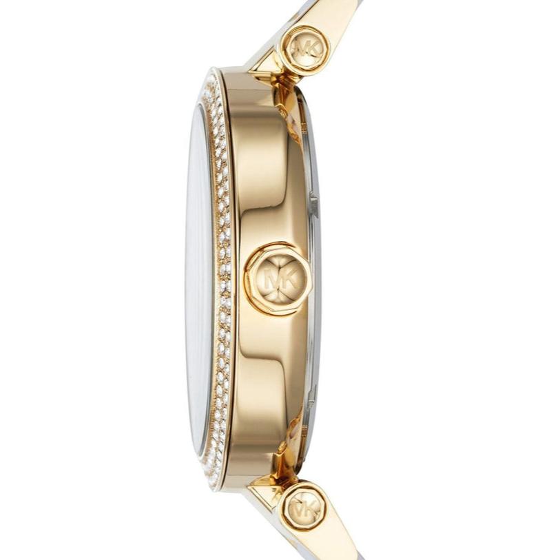 Michael Kors Parker White Dial Two Tone Steel Strap Watch for Women - MK6313