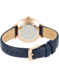 Michael Kors Pyper Analog White Dial Black Leather Strap Watch For Women - MK2804