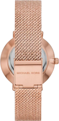 Michael Kors Pyper Quartz Mother of Pearl White Dial Rose Gold Mesh Strap Watch For Women - MK4588