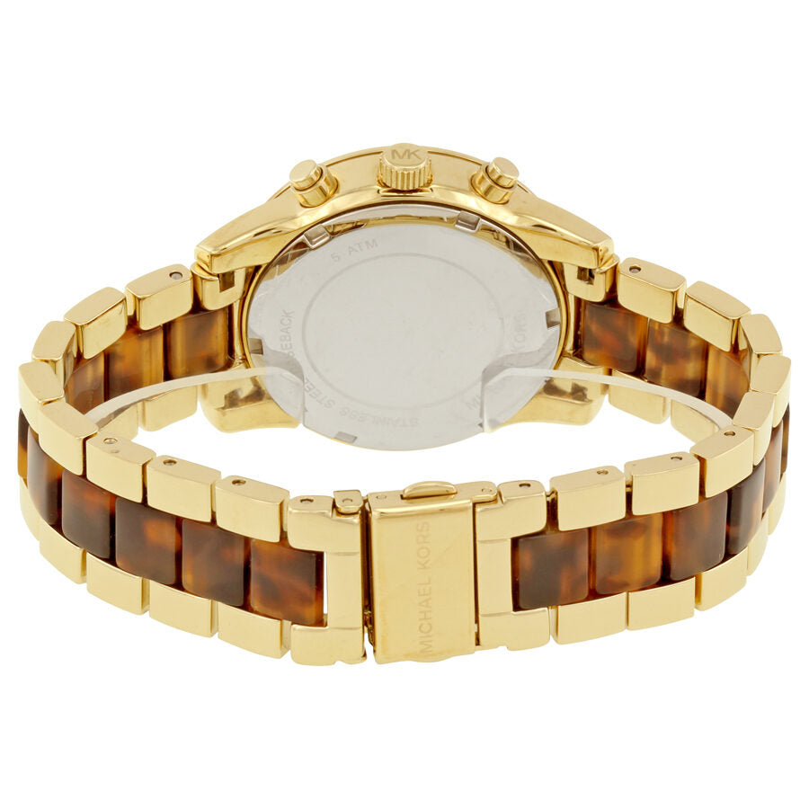 Michael Kors Ritz Gold Dial Two Tone Steel Strap Watch for Women - MK6322