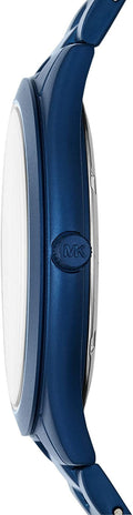 Michael Kors Slim Runway Quartz Blue Dial Blue Steel Strap Watch For Women - MK4503