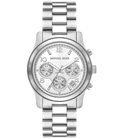 Michael Kors Runway Chronograph Silver Dial Silver Steel Strap Watch For Women - MK7325