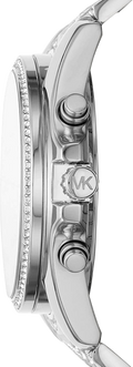 Michael Kors Whitney Chronograph Crystals Silver Dial Silver Steel Strap Watch For Women - MK6728