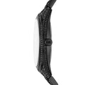 Michael Kors Lauryn Analog Crystals Black Dial Black Steel Strap Watch For Women - MK3980