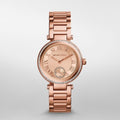 Michael Kors Skylar Quartz Rose Gold Dial Rose Gold Steel Strap Watch For Women - MK5971