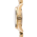 Michael Kors Lexington Quartz Silver Dial Gold Steel Strap Watch For Women - MK3229