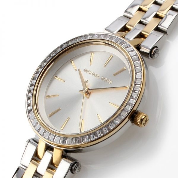 Michael Kors Darci Silver Dial Two Tone Steel Strap Watch for Women - MK3405