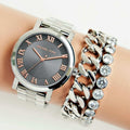 Michael Kors Norie Grey Dial Silver Stainless Steel Strap Watch for Women - MK3559