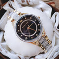 Michael Kors Lauryn Crystal Pave Black Dial Two Tone Steel Strap Watch For Women - MK4403